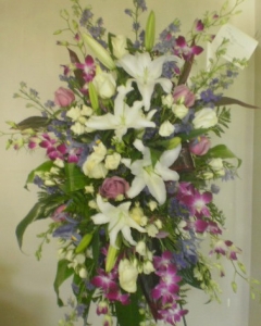 orchids & lilies Sympathy Standing